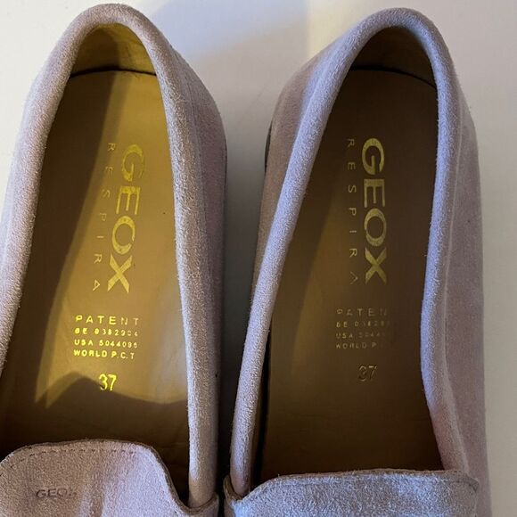 Geox Respira Suede Driving Shoe Loafer Slip On Moccasin Flat Leather Gray 6.5 37 - Picture 2 of 11